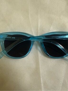 SPY Translucent Teal Blue Frame Sunglasses
